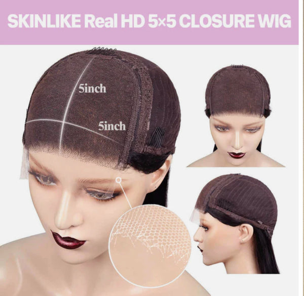 Straight HD 5X5 Closure Wig